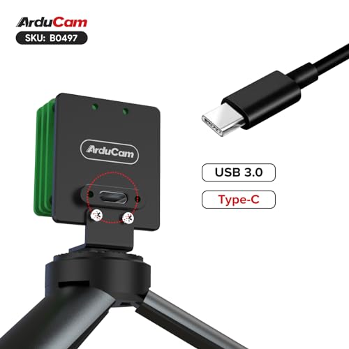 Arducam USB 3.0 Camera, 8.3MP 90fps@720p High-Speed USB Camera Module, 4K IMX678 Low Light Webcam with 100°D Wide Angle M12 Lens for Windows, Linux