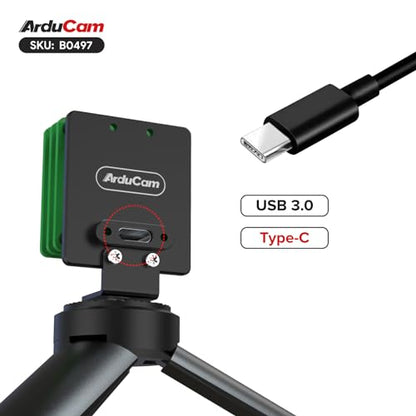 Arducam USB 3.0 Camera, 8.3MP 90fps@720p High-Speed USB Camera Module, 4K IMX678 Low Light Webcam with 100°D Wide Angle M12 Lens for Windows, Linux
