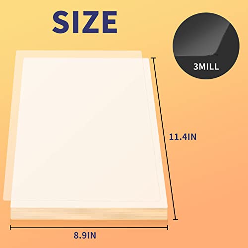 MFLABEL Thermal Laminating Pouches, 8.9 x 11.4-Inches Clear Thermal Laminating Plastic Paper Laminator Sheets for Photos Files Drawings for Use with Thermal Laminators 3 mil 3000-Pack - size: 3000 Packs, style: 3 Mill