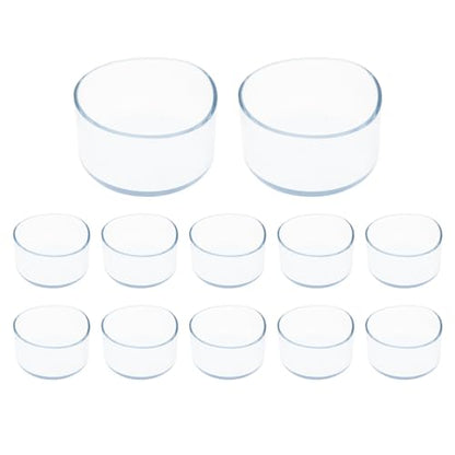 Round Chair Leg Caps,PVC Furniture Feet Covers,TTZEZE Transparent Round Floor Protectors,Clear Table Feet Covers Preventing Plastic Chair Leg Covers Scratches and Noise 60mm/2.36'', 12 - size: 2.36 inches