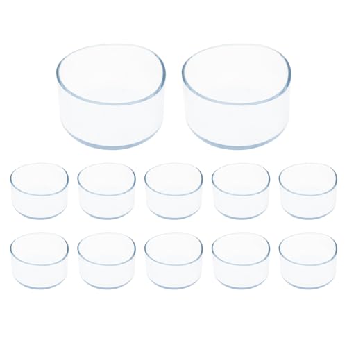 Round Chair Leg Caps,PVC Furniture Feet Covers,TTZEZE Transparent Round Floor Protectors,Clear Table Feet Covers Preventing Plastic Chair Leg Covers Scratches and Noise 60mm/2.36'', 12 - size: 2.36 inches