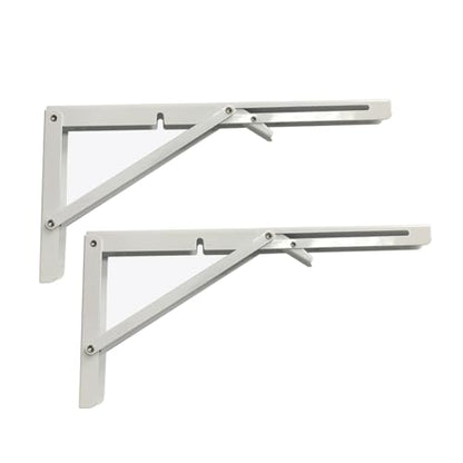 Folding Shelf Brackets Max. Load 220 lb, Heavy Duty DIY Wall Mounted Shelf Bracket Space Saving for Table Work Bench (18 INCH-2PCS) - size: 18 INCH-2PCS