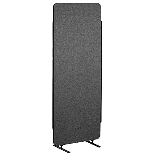 VIVO Dark Gray Freestanding 24 x 66 inch Privacy Panel, PP-1-T024D - color: Dark Gray, size: 24" wide, 66" Tall