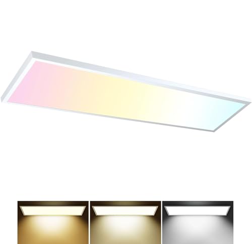 AIKVSXER 1 Pack 1x4 LED Flat Panel Light Surface Mount White, 5500LM 50W - color: White, size: 1x4FT 1PACK