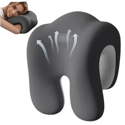 Office Chair Headrest Attachment, Ergonomic Memory Foam Concave Neck Support Pillow, Comfort Office Chair Headrest for Working, Car, Sofa, Plane, Travel
