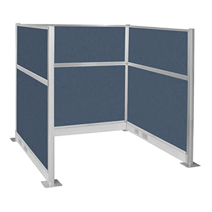 Versare Pre-Configured Hush Panel Electric Cubicle | Workstation Divider Walls | Cubicle Privacy Panels | Office Partition Walls - color: Ocean, size: 6' x 6' Single