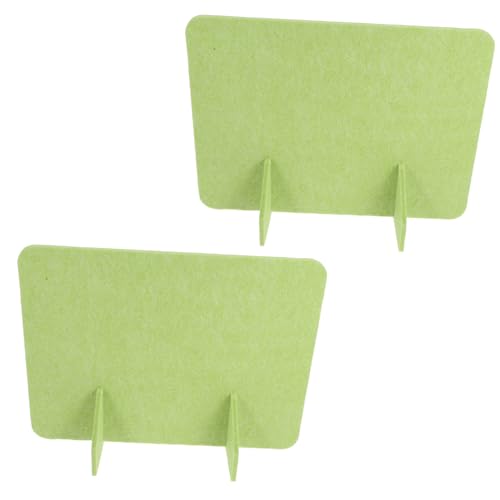 Desk Privacy Panel 2-Pack Acoustic Freestanding Desk Divider with Support Feet Lightweight Soundproof Partition for Office School Dormitory 15.74 X 11.81 X 3.93In - color: Light Green