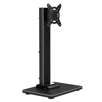 Suptek Single LCD Monitor Stand Mount Riser for 13-43 Inch Screen | Holds up to 44lbs, Free-Standing, Swivel, Height Adjustable, Rotation, 50-100mm VESA Base - size: 13-43in(single)