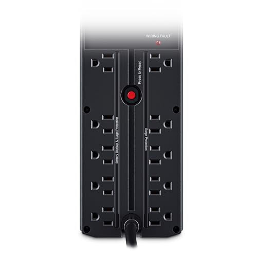CyberPower CP1500GAVR Line‑Interactive UPS Battery Backup | 1500VA/900W, AVR, 10 Outlets, LCD Display, Mini-Tower, UL Certified - size: 1500VA