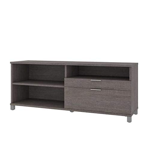 Bestar Pro-Linea 72W Credenza with 2 Drawers in bark Grey