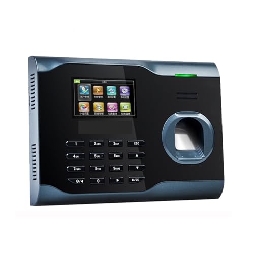 Time Clocks for Employees Small Business Attendance Machine WiFi Fingerprint and Card Employee Fingerprint Recognition Access Control System for Small Businesses,Black-