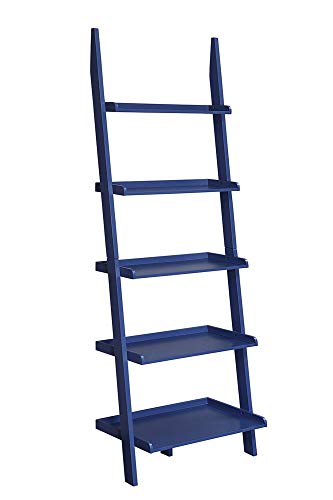 Convenience Concepts American Heritage Bookshelf Ladder, Cobalt Blue - color: Cobalt Blue