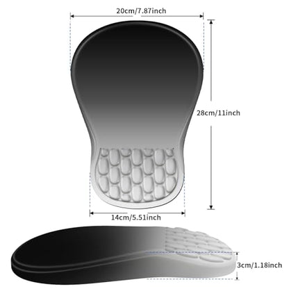 YIWEI Ergonomic Mouse Pad with Wrist Rest for Carpal Tunnel Pain Relief - color: Gradient Black