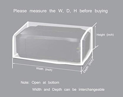 Anti-static Printer Dust Cover (18.9W x 15.7D x 9.4H), We Have All Popular Size Printers Jacket Universal Copiers Cover Compatible for Canon / HP / Epson / Brother Printers