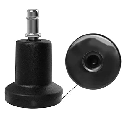 AAGUT High Profile Bell Glides 7/16" x 7/8", for Office Chair, 5 Pack | 750lbs Office Chair Wheel Stopper Replacement, Fixed Stationary Caster Wheel Glide, Matte Black Finish - size: High