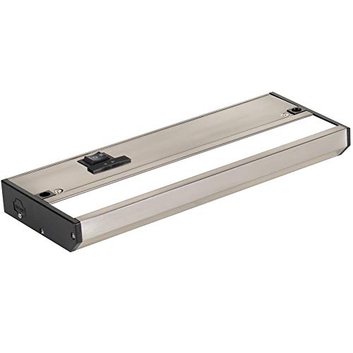 LED Under Cabinet Lighting Hardwired - 9 Inch Satin Nickel | 3CCT, Dimmable, Low-Profile, Linkable Fixture, Plug-In Option & Hi/Low Brightness Control - color: Satin Nickel, size: 9 Inch