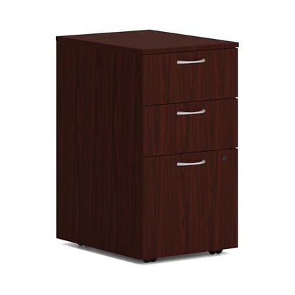 HON MOD Mobile File Cabinet, 3 Storage Drawers Filing Cabinet, Mahogany - color: Mahogany, style: 2 Box Drawers / 1 File Drawer