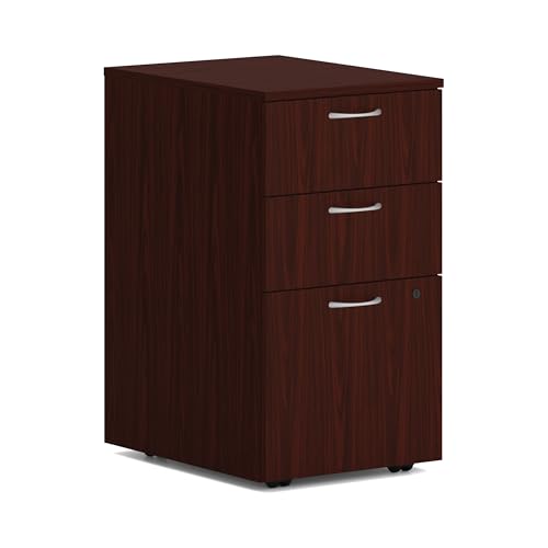 HON MOD Mobile File Cabinet, 3 Storage Drawers Filing Cabinet, Mahogany - color: Mahogany, style: 2 Box Drawers / 1 File Drawer