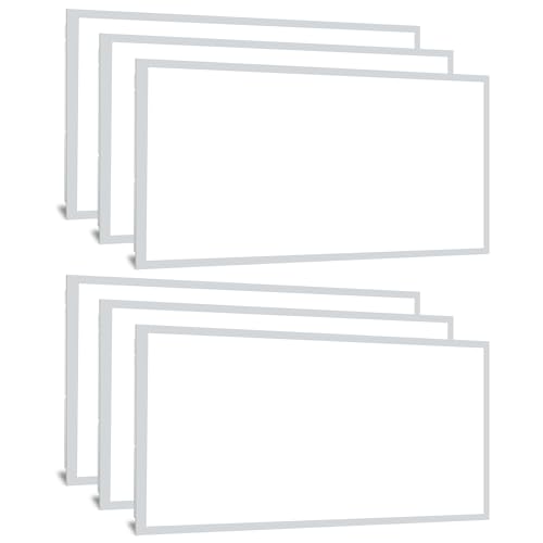 hykolity 2x4 LED Flat Panel Light,30W/40W/50W Dimmable,Drop Ceiling 6 Pack