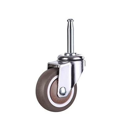 2 Inch Rubber Caster Wheel Set of 4(2 with Brakes & 2 Without) with 5/16" x 1-1/2" (8 x 38mm) Stem Sockets, for Furniture Crib Trolley Dining Car Casters - style: 2 With Brakes & 2 Without Brakes