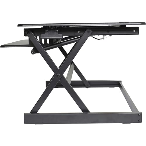 Lorell Deluxe Adjustable Desk Riser, Black, 20" Height x 38" Width x 24" Depth - color: Black