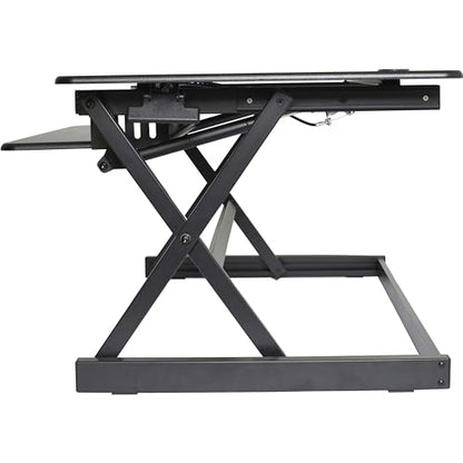 Lorell Deluxe Adjustable Desk Riser, Black, 20" Height x 38" Width x 24" Depth - color: Black
