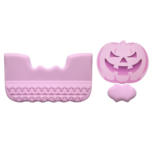 Keyboard Stand with Wrist Rest, Pumpkin Mouse Pad & Bat Wrist Rest - color: Pink
