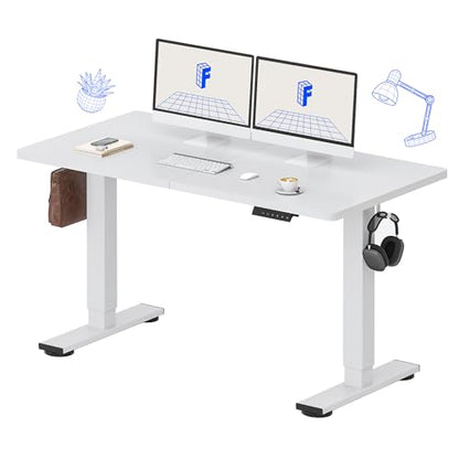 FLEXISPOT 55x24 Inch Electric Standing Desk, White - color: White, size: 55"x24"