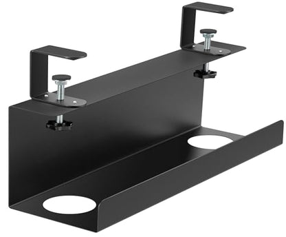 ZhiYo 16in Cable Management Under Desk Tray, 4.9in W x 5.9in H, Black - size: 4.9in W x 5.9in H x 16in L