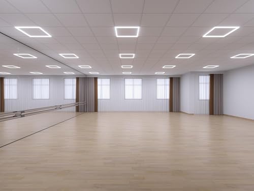 Flat Panel Light 2x2 Ft 2 Pack Led Frame Panel, Border Glow Light 45W 3600Lm Suitable for Offices, Shops, Bathrooms etc with Integrated Ceilings - size: 2 pcs