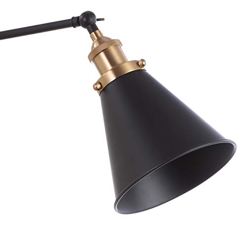JONATHAN Y Rover 1-Light Wall Sconce 7", Black/Brass Gold - color: Black/Brass Gold, size: Set of 1