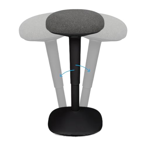 UPLIFT DESK Engage Stool – Active Stool with 360 Motion, Adjustable Height Standing Desk Stool from 21.8’’-31.4’’, Ergonomic Anti-Slip Office Chair Alternative (Graphite)