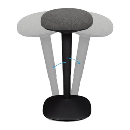 UPLIFT DESK Engage Stool – Active Stool with 360 Motion, Adjustable Height Standing Desk Stool from 21.8’’-31.4’’, Ergonomic Anti-Slip Office Chair Alternative (Graphite)