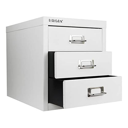 Bisley 3-Drawer Steel MultiDrawer Cabinet - Traffic White - color: Traffic White, size: 3 Drawer