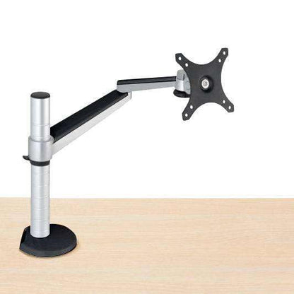 OmniView Single Monitor Stand - Height Adjustable Arm for 13” to 27" Flat or Curved Screens - 360° Rotation & VESA Compatible - Sturdy Desk Mount Holds up to 15 lbs | Black - size: Single Arm
