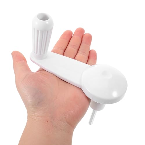 KOMBIUDA Router Lift Table Crank Handle - Plastic Manual Crank for Height-Adjustable Desks Workbenches Sit Stand Table Industrial Machine, 6x50mm Hex Shaft - color: White