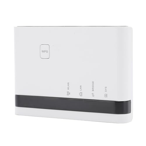 Wireless Print Server with 4 USB Sharing, Multi Mode (Wired / 2.4G WiFi/Standalone), Easy Setup, 100Mbps LAN, Plug and Play for & (White)