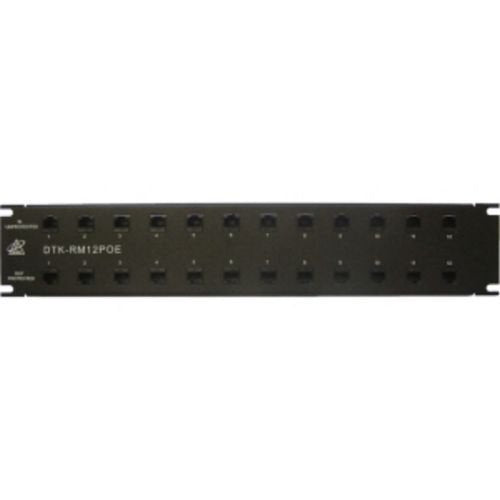 DITEK Surge Protection DTK-RM12POE Rack Mount PoE Surge PROTECTIO12 Port, 2