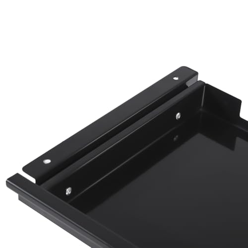 Under Desk Drawer, Sliding Pull-Out Keyboard Tray Organizer for Standing Desks，Pull-out Drawer for Mouse, Books, iPad, Office Supplies (Black)