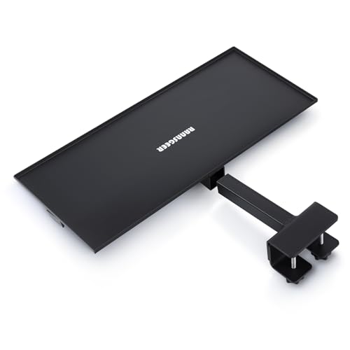 Desk Extender Tray, 22 x 10 Inch | Heavy Duty, Clamp-On Desk Shelf, Home Office Organization, Workspace Storage - size: 22 x 10 Inch