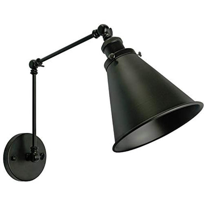 Industrial Black Wall Sconce,Angle Adjustable Decorative Modern Farmhouse Wall Mount Light for Living Room Wall Lamp Set of 2