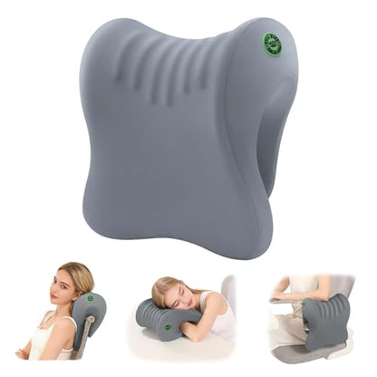 Ergonomic Office Chair Headrest, Adjustable Neck Support Pillow with Removable Washable Cover, Universal Head Rest Attachment for Office Chairs, Wheelchairs, Desk Chair Napping (Gray) - color: Gray