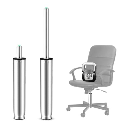 11 Inches-17 Inches Office Chair Gas Lift Cylinder Replacement, Tall Chair Cylinder 5.5" Stroke, Hydraulic Pneumatic Shock Piston, Heavy Duty, Fit for Most Office Chairs, Class 4 (Polished Steel) - color: Polished Steel, size: 5.5'' Travel Length