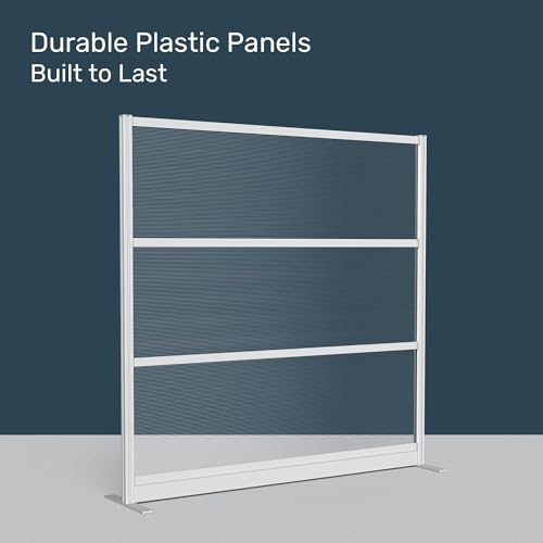 Stand Up Desk Store Aesthetic Modular Room Divider Wall | 70" W x 70" H Office Partition Walls & Cubicle Wall Dividers | Lightweight, Durable, Translucent Partition Wall Divider for Workspaces - size: 70" x 70"