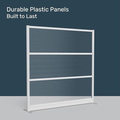 Stand Up Desk Store Aesthetic Modular Room Divider Wall | 70" W x 70" H Office Partition Walls & Cubicle Wall Dividers | Lightweight, Durable, Translucent Partition Wall Divider for Workspaces - size: 70" x 70"