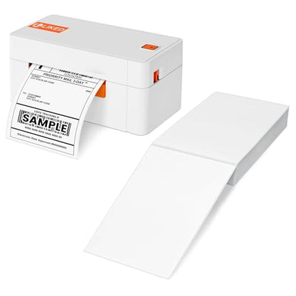 L LIKED 200 4x6 Thermal Labels Fanfold, Direct Thermal Shipping Labels - Perforated and Strong Adhesive - size: 200 Labels