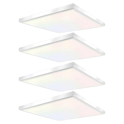 GT-Lite 2'x2'4200 Lumen 4 Pack LED Flat Panel,Flush Mount and Drop Ceiling - color: White 4 Pack, size: 2x2 Feet