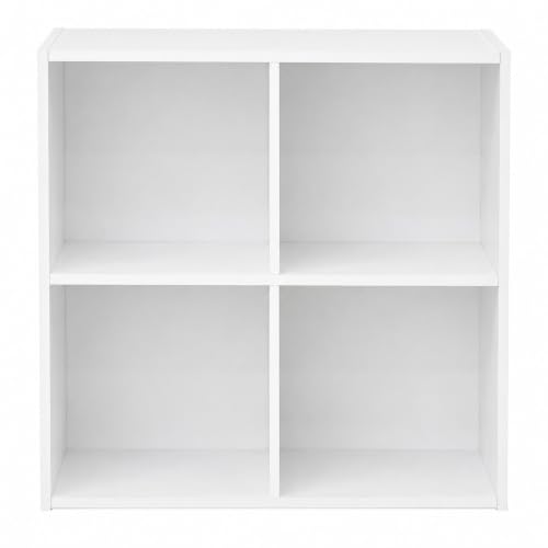 KB Designs - 4-Cube Bookcase, Unit Shelf, Storage Organizer, White - color: White