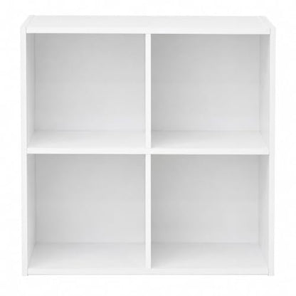 KB Designs - 4-Cube Bookcase, Unit Shelf, Storage Organizer, White - color: White