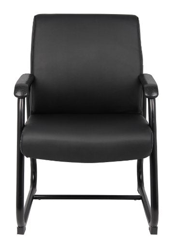Boss Office Products Heavy Duty Caressoft Guest Chair in Black, 350 lbs. (B709) - style: Modern